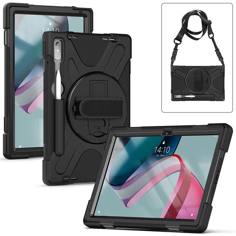 Etui na tablet eSTUFF do Lenovo Tab P11 Pro, poliwęglan, na ekran 29,2 cm (11,5 cala), 2 tryby podstawki, czarne