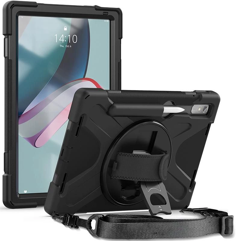 Etui na tablet eSTUFF do Lenovo Tab P11 Pro, poliwęglan, na ekran 29,2 cm (11,5 cala), 2 tryby podstawki, czarne