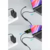 Manhattan, kabel ładujący, Dual USB-C do USB-C, 100 W, 2 m, męski na dwa męskie, inteligentny kabel rozdzielający moc, ładuje dwa urządzenia z jednego portu USB-C PD, dostarcza do 100 W dla pojedynczego ładowania oraz do 70 W + 28 W dla podwójnego ładowania, pleciona osłona, aluminiowa wtyczka, czarny