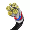 Manhattan, kabel ładujący, Dual USB-C do USB-C, 100 W, 2 m, męski na dwa męskie, inteligentny kabel rozdzielający moc, ładuje dwa urządzenia z jednego portu USB-C PD, dostarcza do 100 W dla pojedynczego ładowania oraz do 70 W + 28 W dla podwójnego ładowania, pleciona osłona, aluminiowa wtyczka, czarny