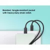 Manhattan, kabel ładujący, Dual USB-C do USB-C, 100 W, 2 m, męski na dwa męskie, inteligentny kabel rozdzielający moc, ładuje dwa urządzenia z jednego portu USB-C PD, dostarcza do 100 W dla pojedynczego ładowania oraz do 70 W + 28 W dla podwójnego ładowania, pleciona osłona, aluminiowa wtyczka, czarny