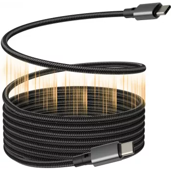 Kabel USB-C do USB-C VISION TC 1MUSBCMAG/BL — 1 m, USB 3.2 Gen 2 (3.1 Gen 2), czarny, styki niklowane
