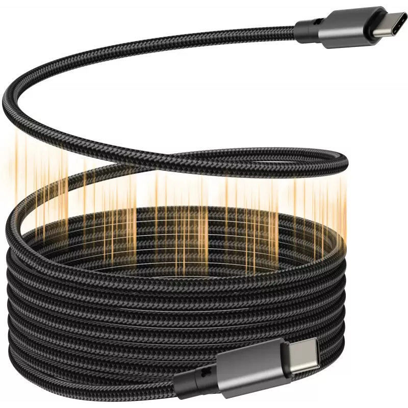 Kabel USB-C do USB-C VISION TC 1MUSBCMAG/BL — 1 m, USB 3.2 Gen 2 (3.1 Gen 2), czarny, styki niklowane