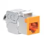 Intellinet Cat6a 10G Shielded Toolless cienki Keystone Jack, pomarańczowy
