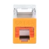 Intellinet Cat6a 10G Shielded Toolless cienki Keystone Jack, pomarańczowy