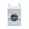 Intellinet Cat6a 10G Ekranowane Bezbarzędziowe Wąskie Złącze Keystone, Płaskie, Niebieskie, RJ-45, IDC, Żeńskie, Złote