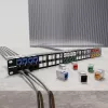 Intellinet Cat6a 10G Ekranowane Bezbarzędziowe Wąskie Złącze Keystone, Płaskie, Niebieskie, RJ-45, IDC, Żeńskie, Złote