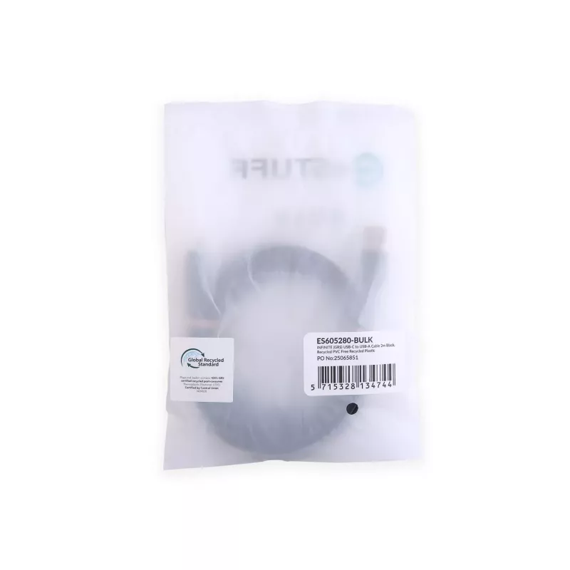 eSTUFF ES605280-BULK Kabel USB 2.0 2 m USB C Czarny