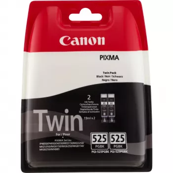Canon PGI-525PGBK Czarny wkład atramentowy z tuszem pigmentowym (opakowanie bliźniacze), Czarny, Tusz pigmentowy, 2 szt., 682 stron, Opakowanie wielokrotne