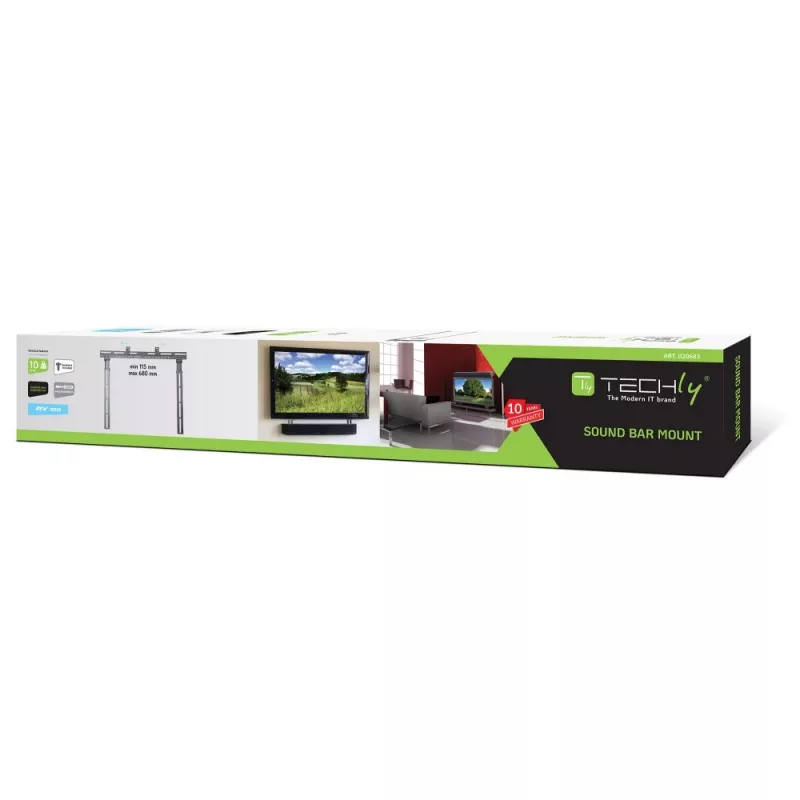 Techly Wspornik Soundbar 10 kg do TV lub Stołek TV Czarny ICA-PLB 102S