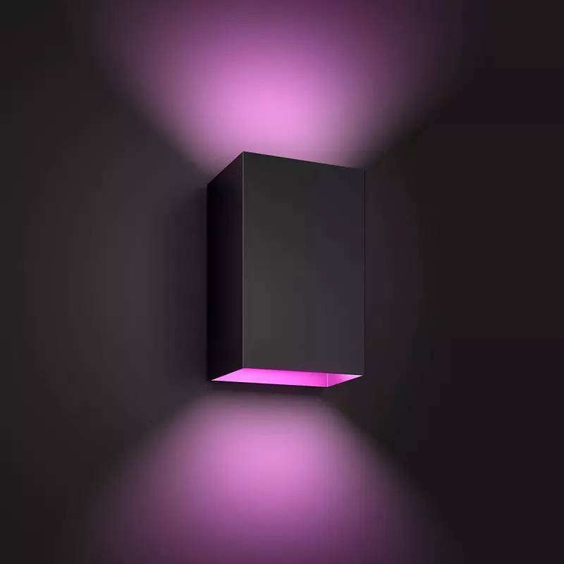 Oświetlenie zewnętrzne ścienne Philips Hue biały and colour ambience Resonate LED czarny