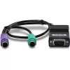 PS/2 kabel Trendnet TK-CAT5P 0.4m 2x 6-p Mini-DIN Czarny