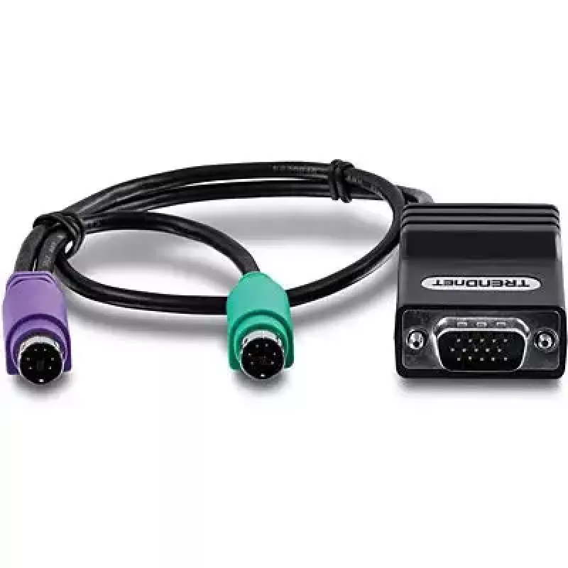 PS/2 kabel Trendnet TK-CAT5P 0.4m 2x 6-p Mini-DIN Czarny