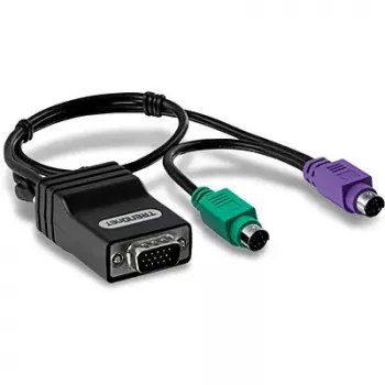 PS/2 kabel Trendnet TK-CAT5P 0.4m 2x 6-p Mini-DIN Czarny
