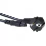ACT Powercord kabel zasilający wtyk CEE 7/7 męski (kątowy) - C5 czarny 1 m