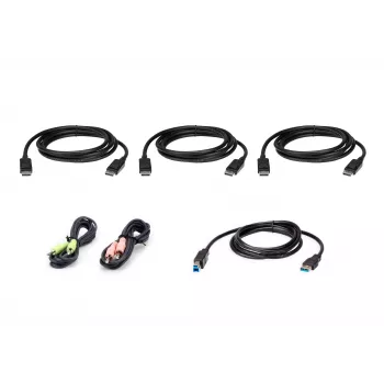 ATEN 1.8M USB DisplayPort Triple Display KVM kabel Kit
