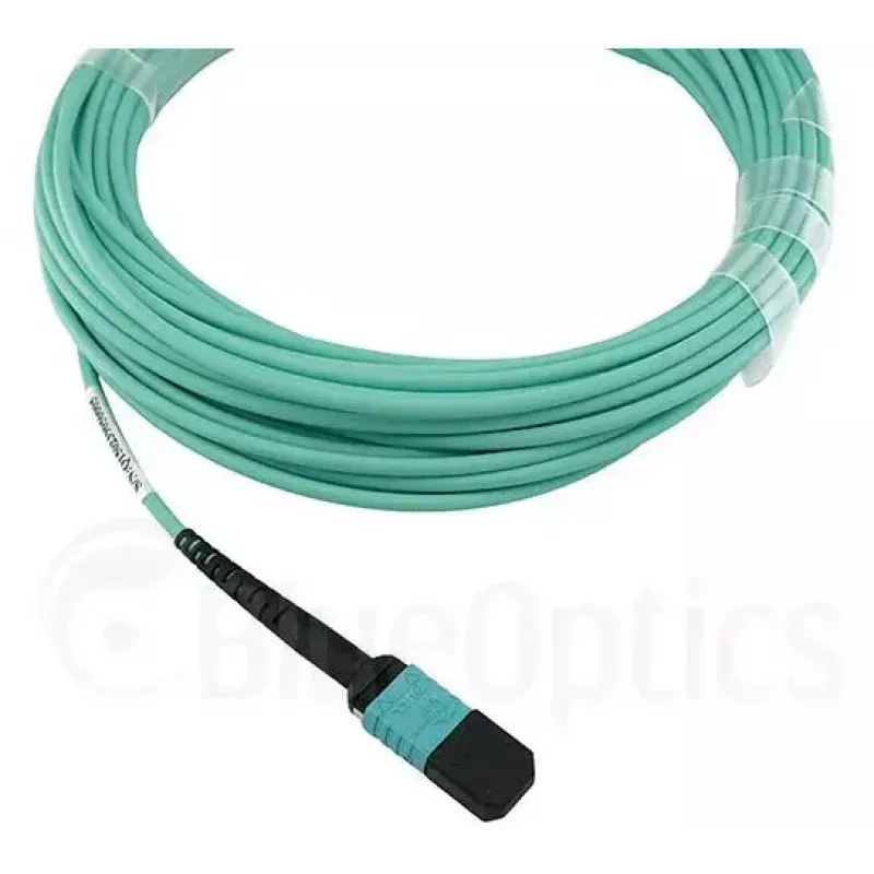 Kabel światłowodowy BlueOptics 9380014-10M MPO do 4x LC, 10 m, OM3, aqua
