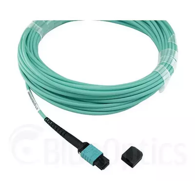 Kabel światłowodowy BlueOptics 9380014-10M MPO do 4x LC, 10 m, OM3, aqua