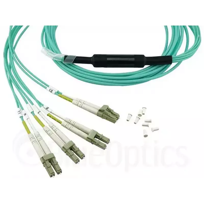 Światłowodowy kabel BlueOptics MTP-4LC-M10M 10 m OM3 MTP do 4×LC full duplex