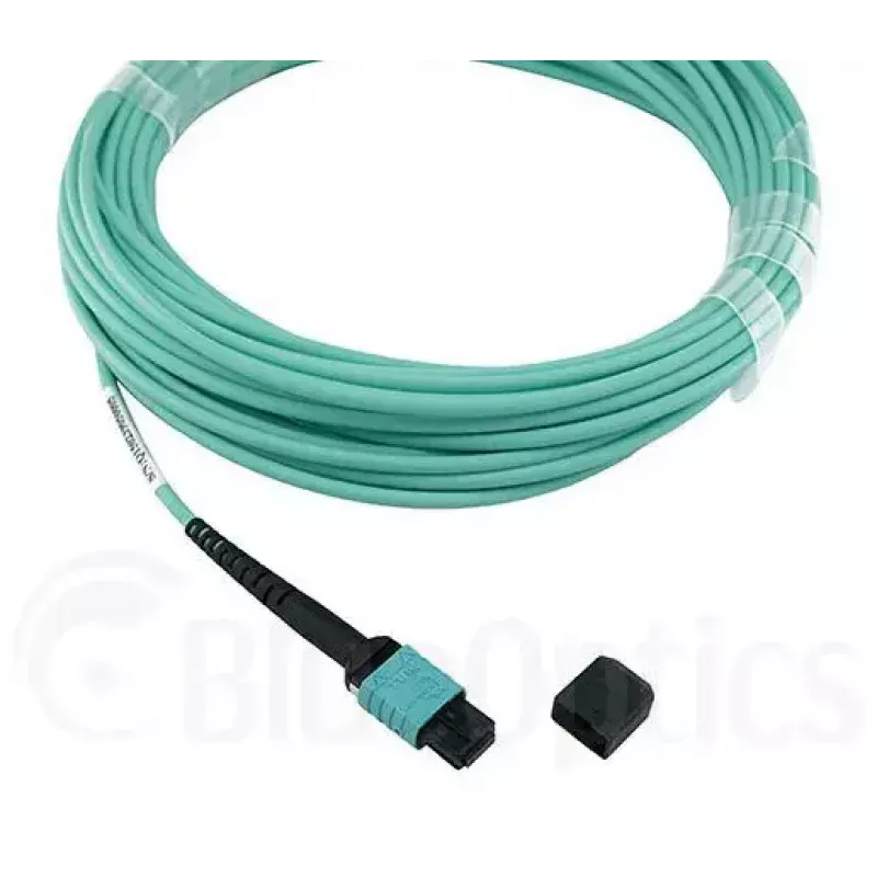 Kabel światłowodowy BlueOptics OCTCABLE10M-SR 10 m OM3 MPO na 4×LC Aqua