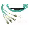 Kabel światłowodowy BlueOptics OCTCABLE10M-SR 10 m OM3 MPO na 4×LC Aqua