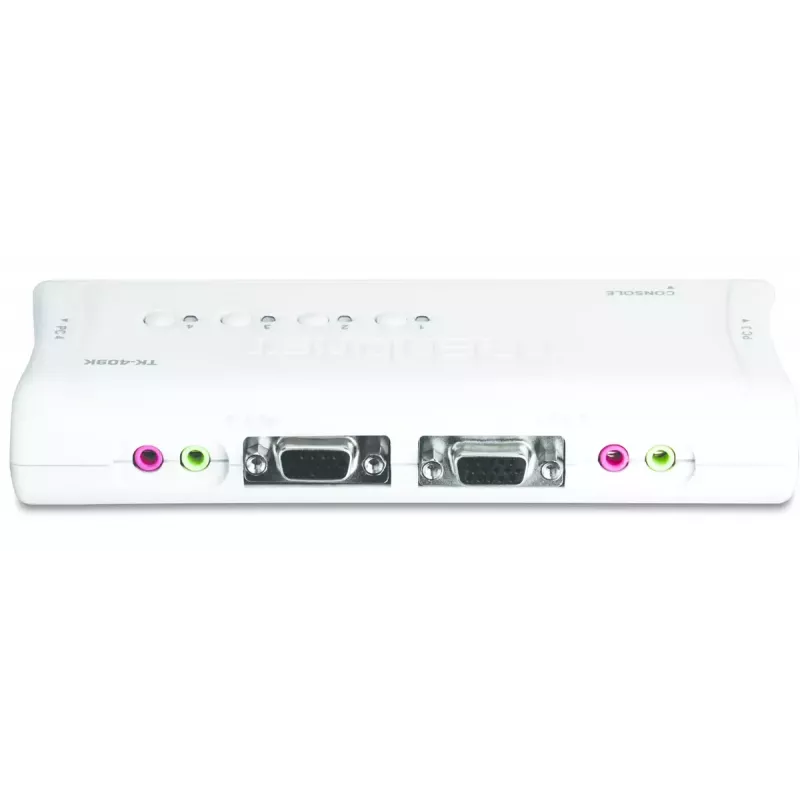 Przełącznik KVM Trendnet TK-409K USB VGA 2048x1536 1,6m przewodowy niebieski