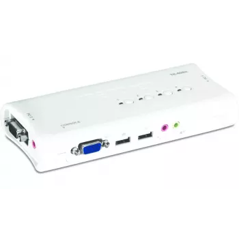 Przełącznik KVM Trendnet TK-409K USB VGA 2048x1536 1,6m przewodowy niebieski