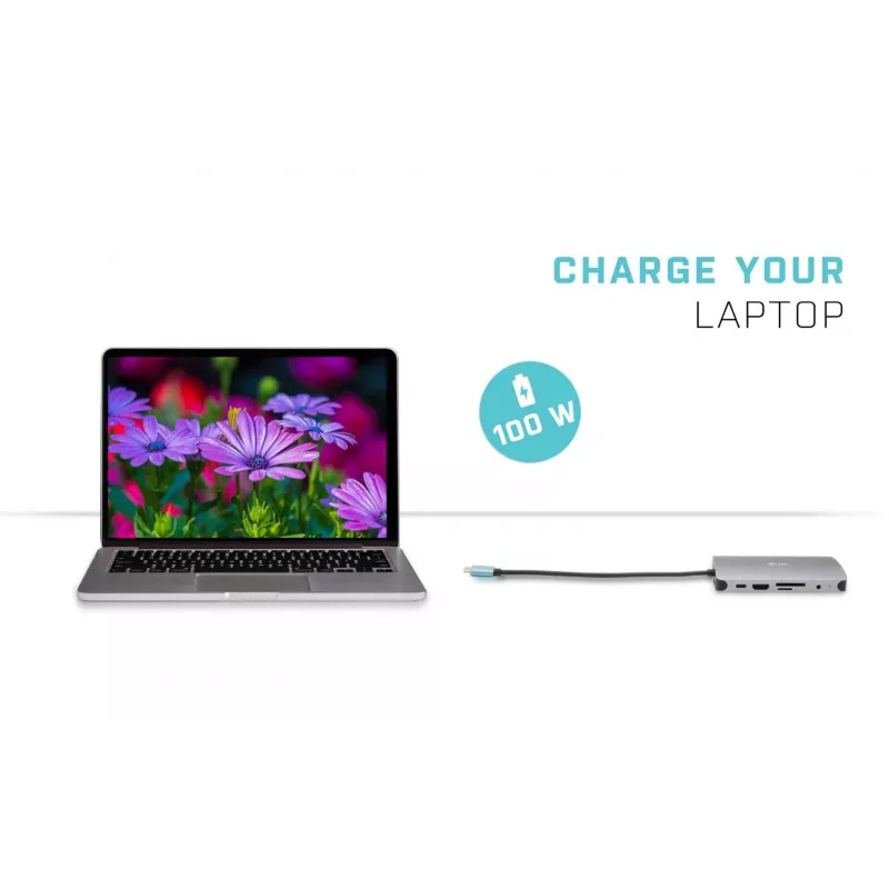 i-tec Metal USB-C Nano Dock HDMI/VGA z LAN + uniwersalna ładowarka 77 W