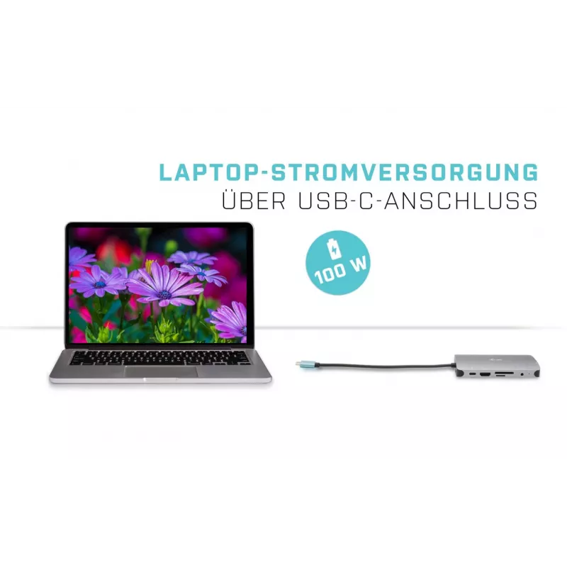 i-tec Metal USB-C Nano Dock HDMI/VGA z LAN + uniwersalna ładowarka 77 W