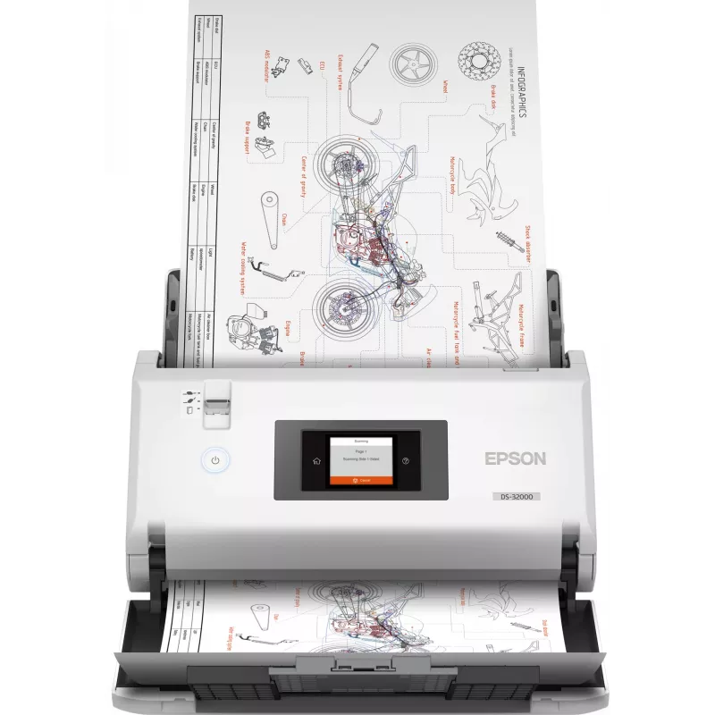 Skaner arkuszowy Epson WorkForce DS-32000 600 x 600 DPI A3 biały