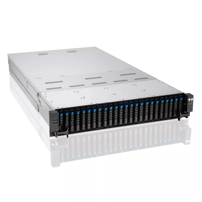 ASUS RS720-E11-RS24U Intel C741 Rack (2U) Czarny, Srebrny