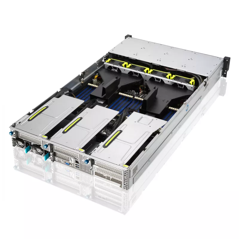 ASUS RS720-E11-RS24U Intel C741 Rack (2U) Czarny, Srebrny