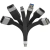Kabel sieciowy Techly ICOC USBC-RJ45 Czarny 0,144 m