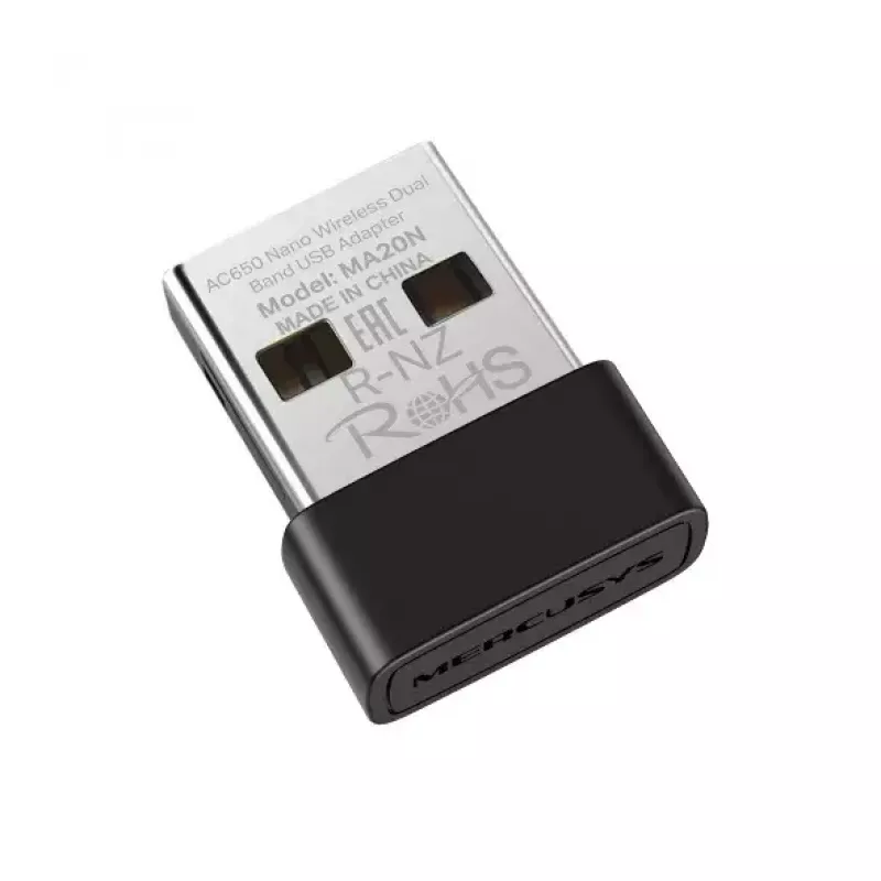Bezprzewodowy adapter Mercusys MA20N USB Typ-A Męski Czarny