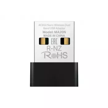 Bezprzewodowy adapter Mercusys MA20N USB Typ-A Męski Czarny