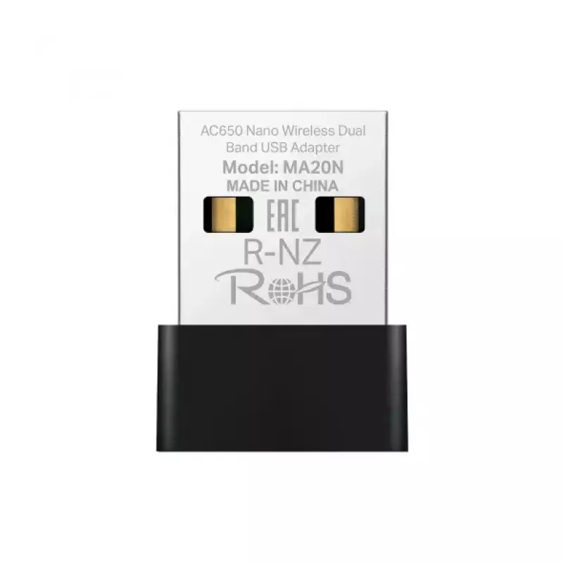 Bezprzewodowy adapter Mercusys MA20N USB Typ-A Męski Czarny