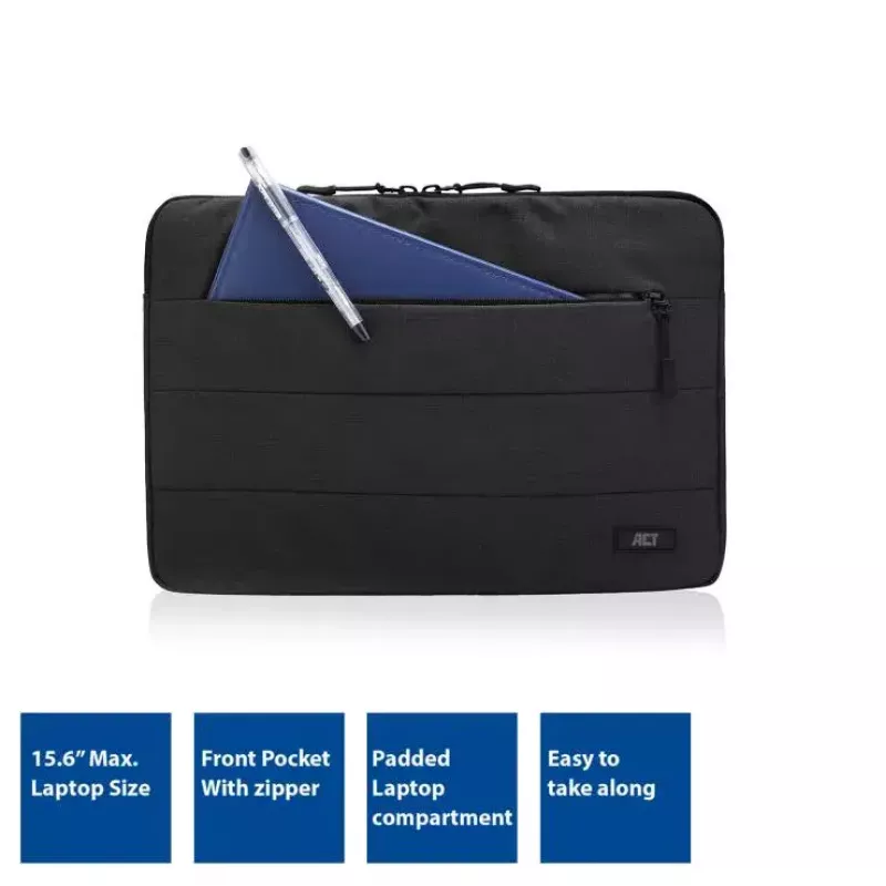 ACT City pokrowiec na laptopa do 15.6 inch, wykonany z przetworzonych butelek plastikowych