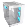 Obudowa midi tower Cougar FV150 ARGB biały — ATX/Micro-ATX/Mini-ITX, 3x120mm przód, 1x120mm tył, 2x3.5 cala + 2x2.5 cala zatoki, USB 3.2 Gen1