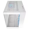 Obudowa midi tower Cougar FV150 ARGB biały — ATX/Micro-ATX/Mini-ITX, 3x120mm przód, 1x120mm tył, 2x3.5 cala + 2x2.5 cala zatoki, USB 3.2 Gen1