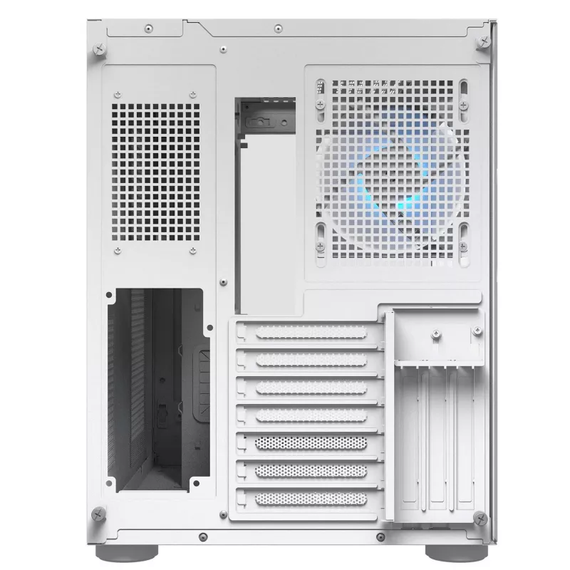 Obudowa midi tower Cougar FV150 ARGB biały — ATX/Micro-ATX/Mini-ITX, 3x120mm przód, 1x120mm tył, 2x3.5 cala + 2x2.5 cala zatoki, USB 3.2 Gen1