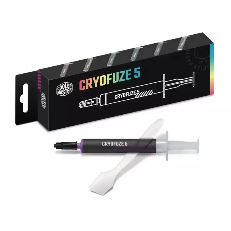 Pasta termoprzewodząca Cooler Master Cryofuze 5 — żółta, maks. temperatura pracy 240°C, 1 szt.