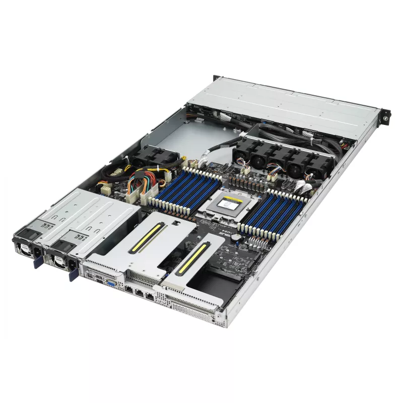 ASUS RS500A-E12-RS4U Socket SP5 Rack (1U) Czarny, srebrny