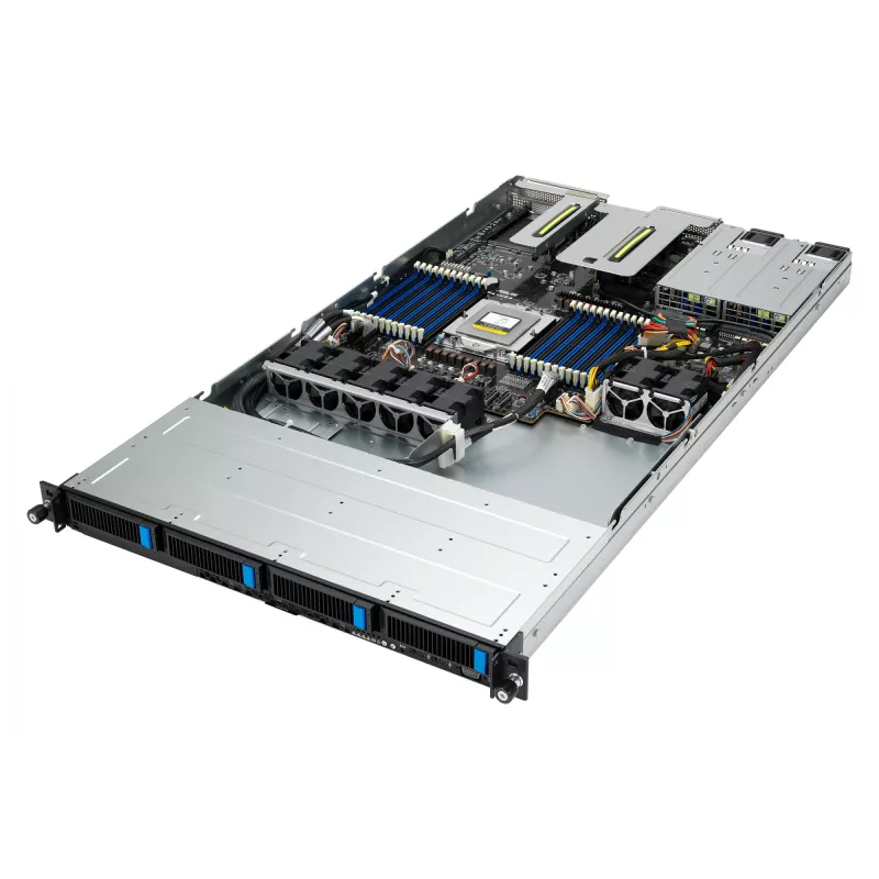 ASUS RS500A-E12-RS4U Socket SP5 Rack (1U) Czarny, srebrny
