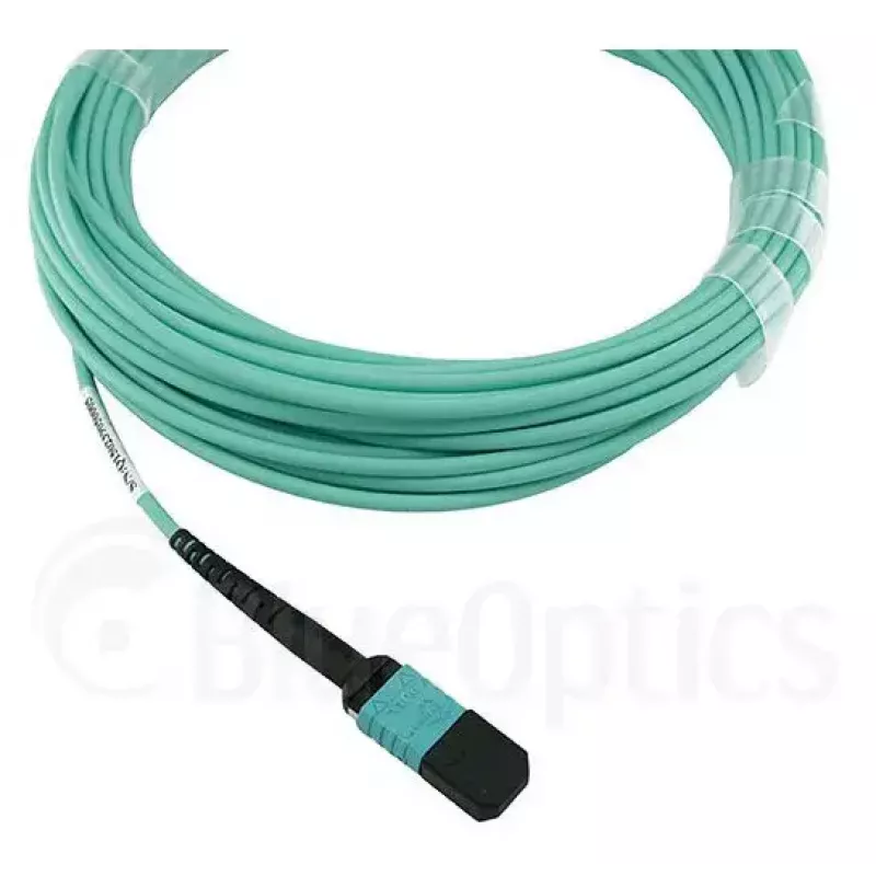 Kabel światłowodowy BlueOptics MC6709309-010-BO 10 m OM3 MPO na 4×LC (50 µm) aqua