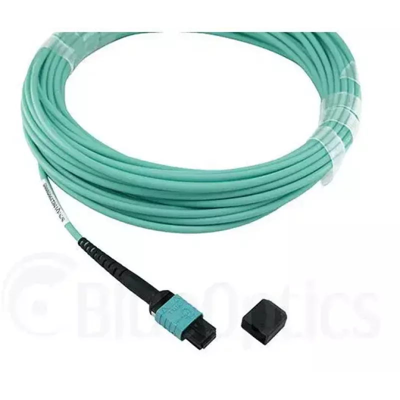 Kabel światłowodowy BlueOptics MC6709309-010-BO 10 m OM3 MPO na 4×LC (50 µm) aqua