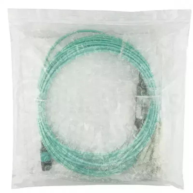 Kabel światłowodowy BlueOptics MC6709309-010-BO 10 m OM3 MPO na 4×LC (50 µm) aqua