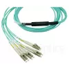 Kabel światłowodowy BlueOptics MC6709309-010-BO 10 m OM3 MPO na 4×LC (50 µm) aqua