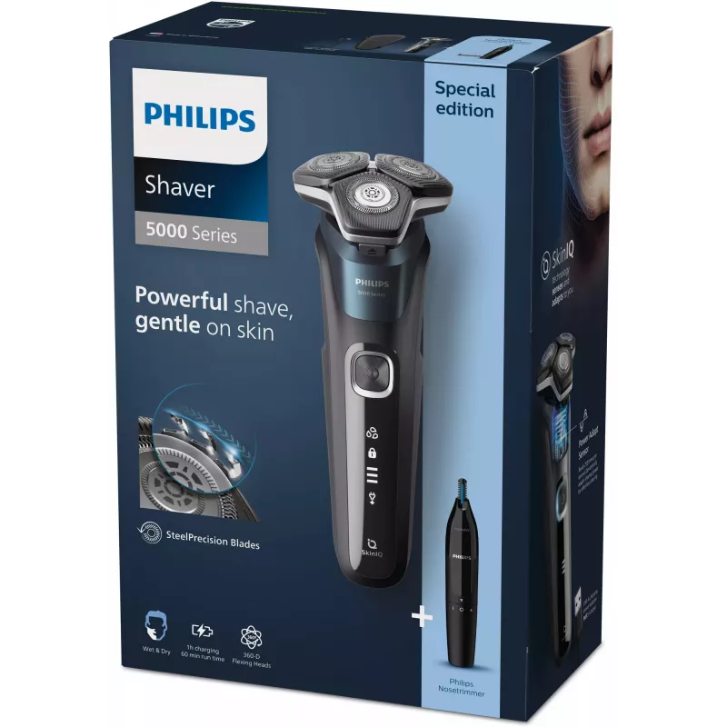 Golarka elektryczna Philips SHAVER Series 5000 S5889/11 Wet and Dry, golarka rotacyjna, ostrza SteelPrecision
