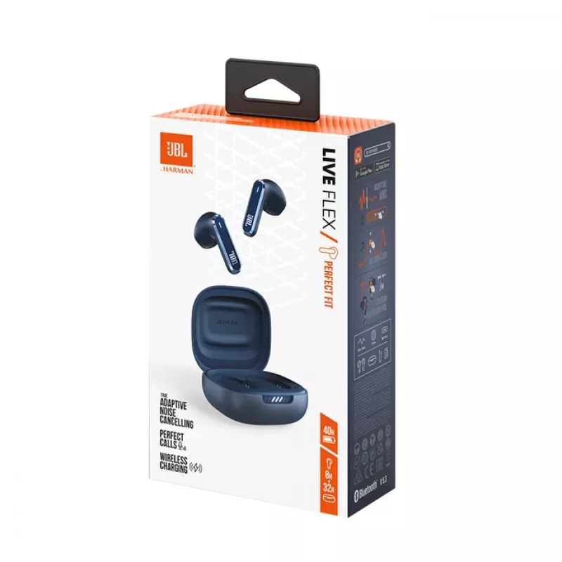 JBL LIVE FLEX Zestaw słuchawkowy Bezprzewodowy Douszny Połączenia/Muzyka Bluetooth Niebieski