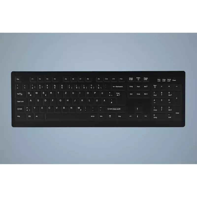Active Key AK-C8100 Klawiatura medyczna USB QWERTZ niemiecka czarna pełnowymiarowa 105 klawiszy